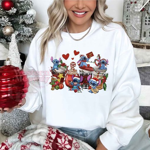 Stitch Coffee Christmas Santa Sweatshirt