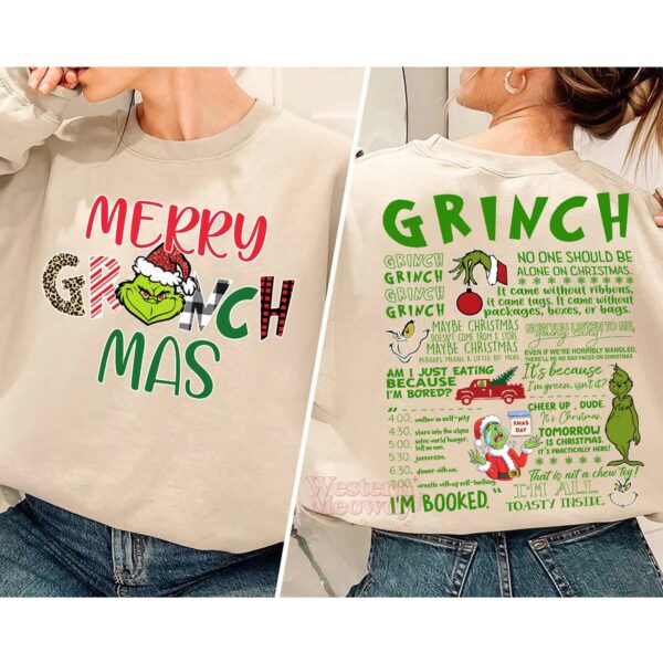 Merry Grinchmas Grinch Schedule Sweatshirt