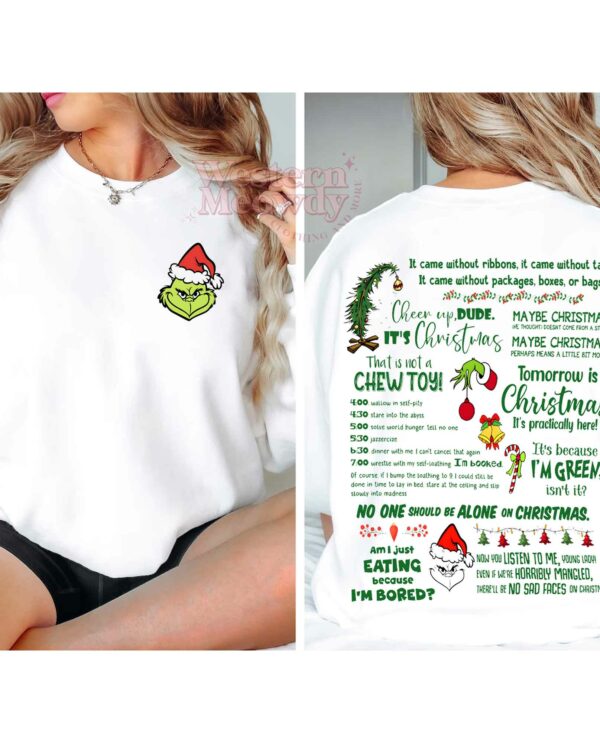 The Grinch Full Day I’m Booked Schedule Sweatshirt