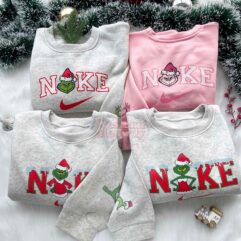 Mr.Grinch And Mrs.Grinch Pink Christmas 2D Sweatshirt