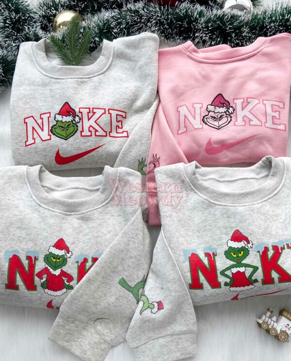 Mr.Grinch And Mrs.Grinch Pink Christmas 2D Sweatshirt