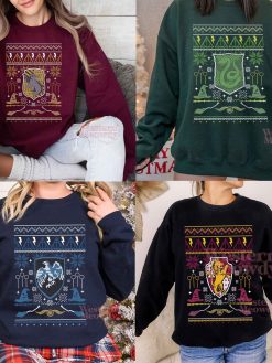 Hogwarts House Ugly Christmas Harry Potter Sweatshirt