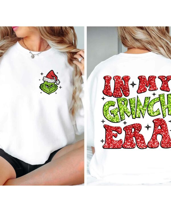 Grinch Bling Sequin Green Christmas Sweatshirt