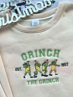 Grinch Ohh Ahh Uhmm Est 1957 Embroidered Sweatshirt