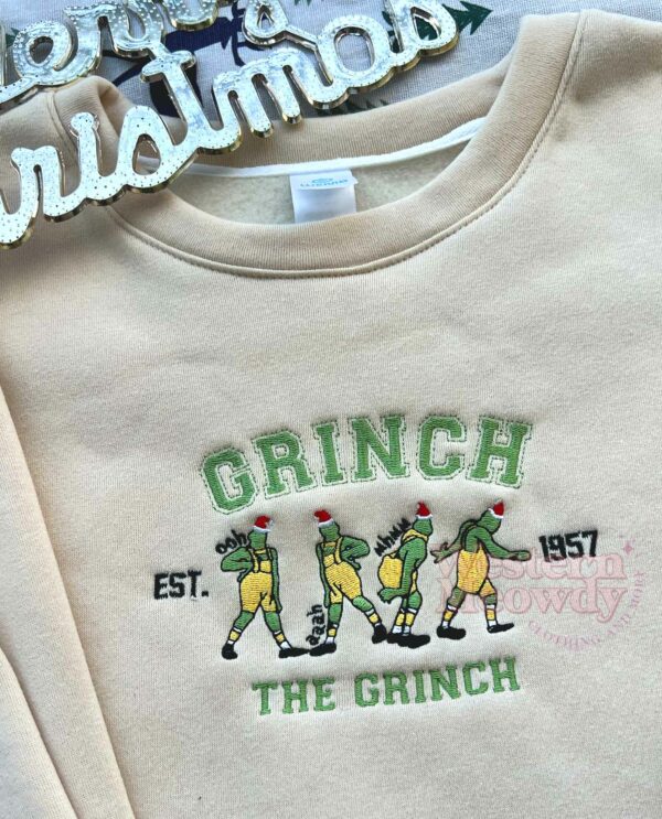Grinch Ohh Ahh Uhmm Est 1957 Embroidered Sweatshirt