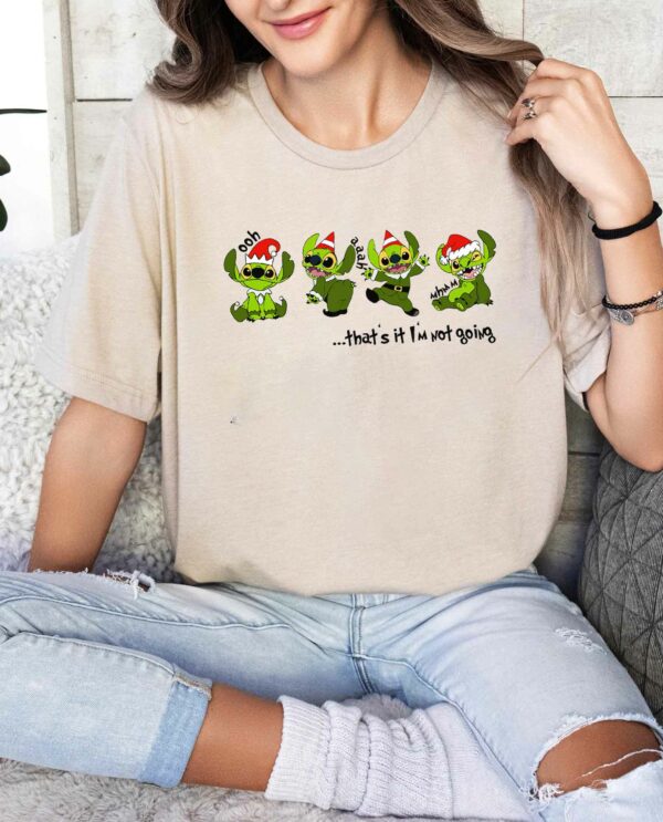 Stitch Grinch Not Going Christmas Santa Claus Sweatshirt
