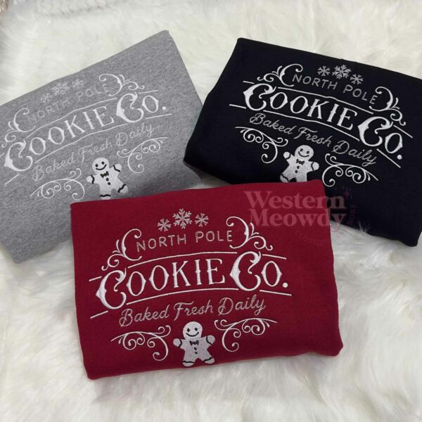 North Pole Cookie Co Embroidered Crewneck