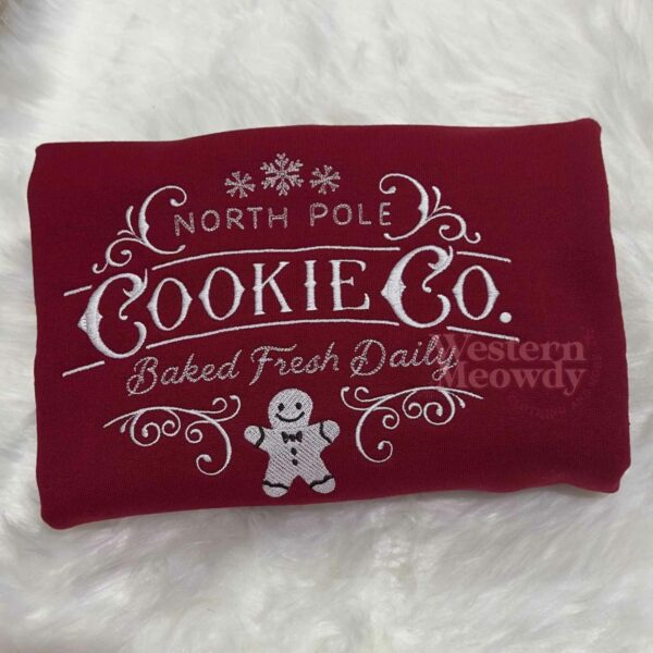 North Pole Cookie Co Embroidered Crewneck