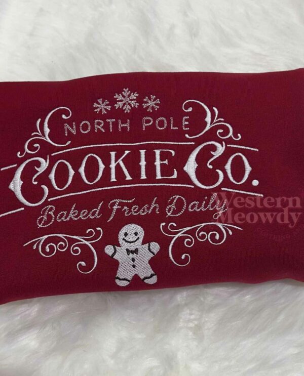 North Pole Cookie Co Embroidered Crewneck