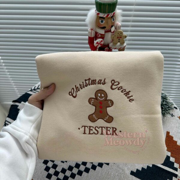 Christmas Cookie Baker Tester Embroidered Sweatshirt