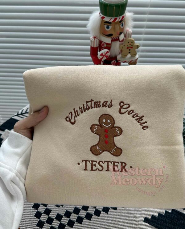 Christmas Cookie Baker Tester Embroidered Sweatshirt