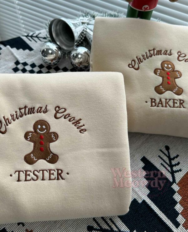 Christmas Cookie Baker Tester Embroidered Sweatshirt