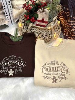 Vintage North Pole Cookie Co Embroidered Crewneck