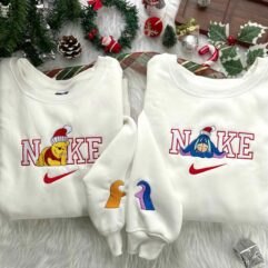 Winnie the Pooh And Eeyore Christmas Embroidered Sweatshirt