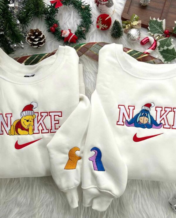 Winnie the Pooh And Eeyore Christmas Embroidered Sweatshirt