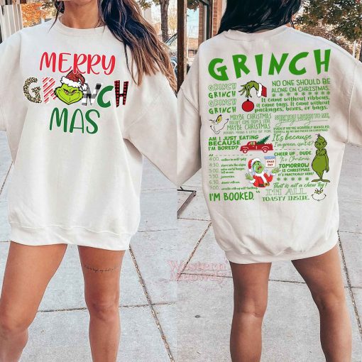 Merry Grinchmas Grinch Schedule Sweatshirt
