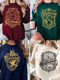 Retro 90s Hogwarts House Harry Potter Sweatshirt