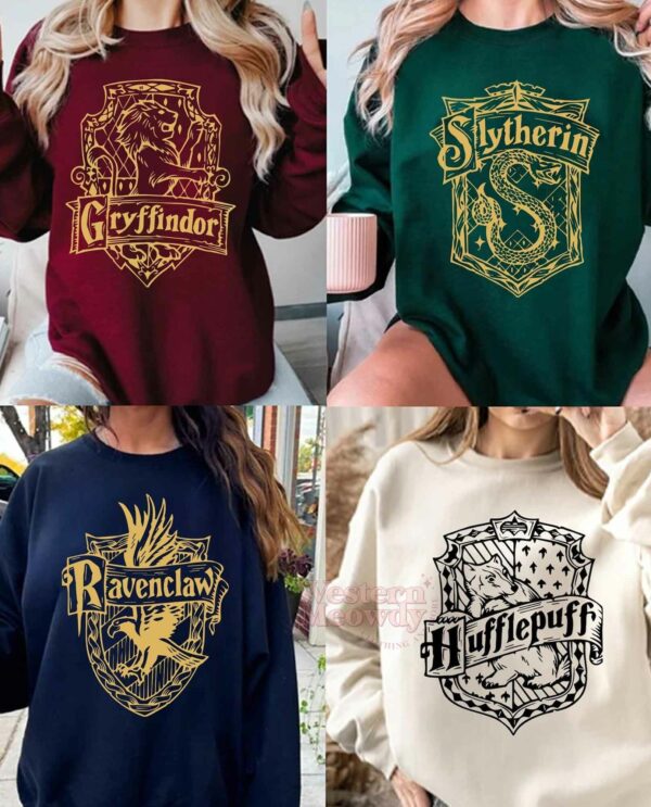 Retro 90s Hogwarts House Harry Potter Sweatshirt