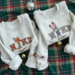 Judy Hopps And Nick Wilde Faux-Embroidered Sweatshirt Judy Hopps And Nick Wilde Faux-Embroidered Sweatshirt