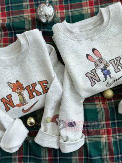Judy Hopps And Nick Wilde Faux-Embroidered Sweatshirt