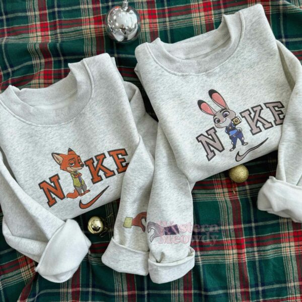 Judy Hopps And Nick Wilde Faux-Embroidered Sweatshirt
