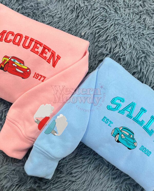 Retro McQueen And Sally Cars Sweatshirt
