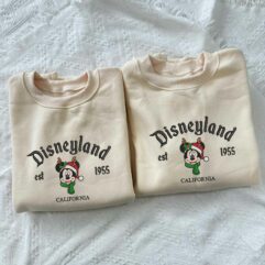 Retro Mickey and Minnie Couple Christmas Sweatshirt Retro Mickey and Minnie Couple Christmas Sweatshirt