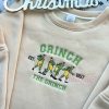 Grinch I’m Booked Embroidered Sweatshirt