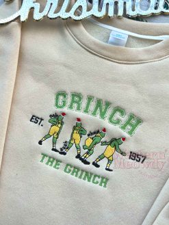 Grinch Ohh Ahh Uhmm Est 1957 Embroidered Sweatshirt