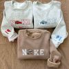 Winnie The Pooh And Eeyore Faux-Embroidered Couple Sweatshirt