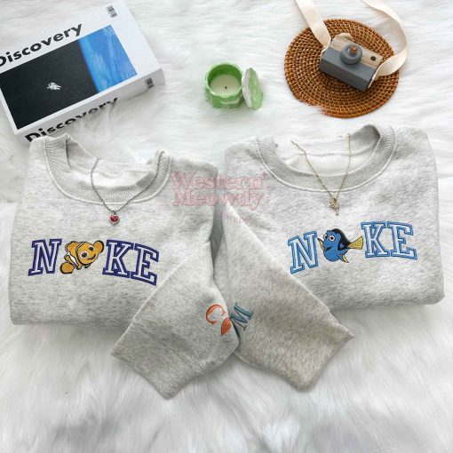 Dory And Nemo Finding Nemo Couple Faux-Embroidered Sweatshirt
