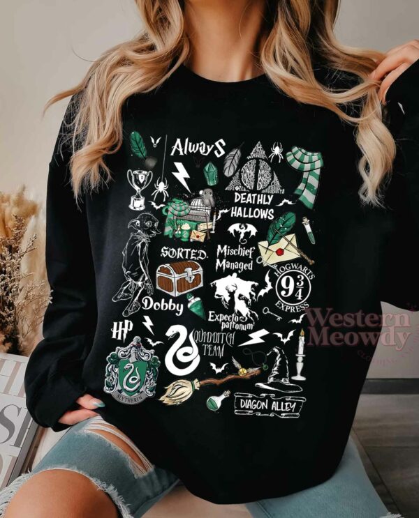 Slytherin House And Dobby Sweatshirt