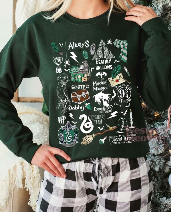 Slytherin House And Dobby Sweatshirt
