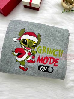 Stitch Christmas Mode on Sweatshirt