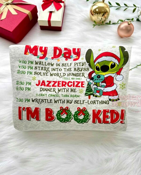 Grinch Stitch My Day I’m Booked S2 Sweatshirt