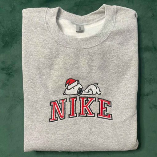 Snoopy Sleep Christmas Embroidered Sweatshirt