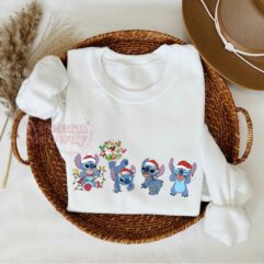 Stitch Coffee Lovers Christmas Lamps Sweatshirt