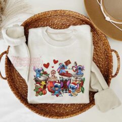 Stitch Coffee Christmas Santa Sweatshirt