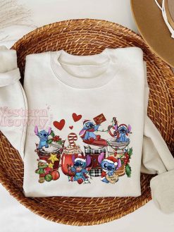 Stitch Coffee Christmas Santa Sweatshirt