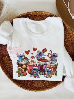 Stitch Coffee Christmas Santa Sweatshirt