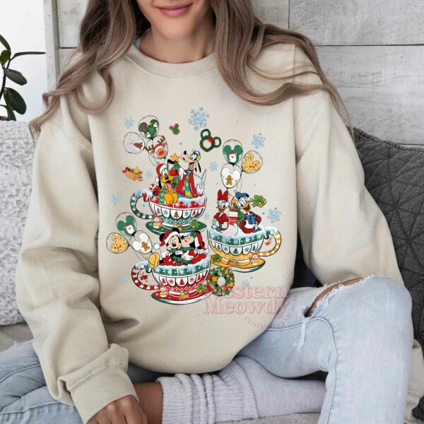 Vintage Mickey And Friends Christmas Cups Sweatshirt