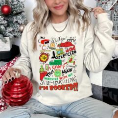 Christmas Timetable Grinch I’m Booked Sweatshirt