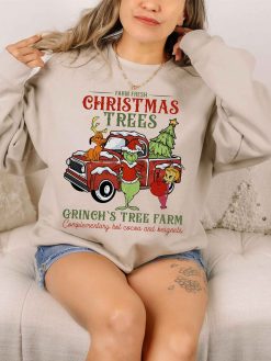 Grinch Farm Fresh Christmas Trees Sweatshirt