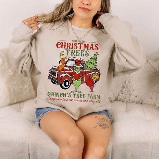 Grinch Farm Fresh Christmas Trees Sweatshirt