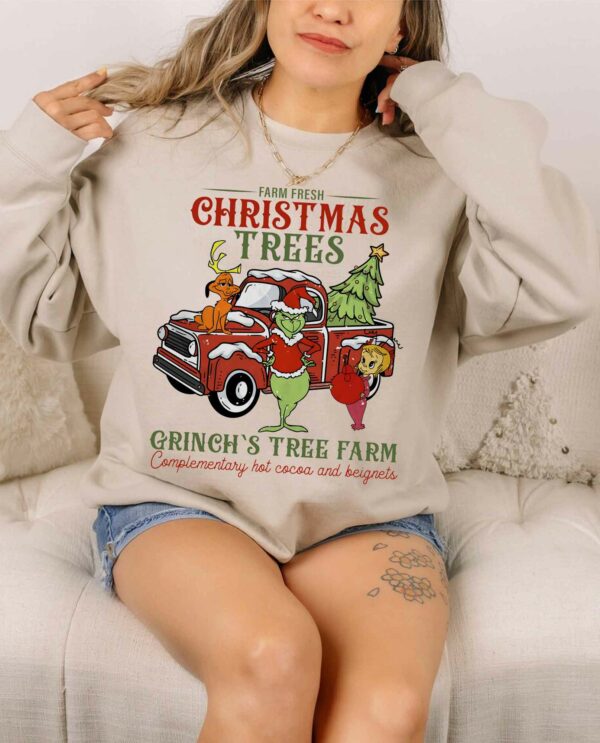 Grinch Farm Fresh Christmas Trees Sweatshirt