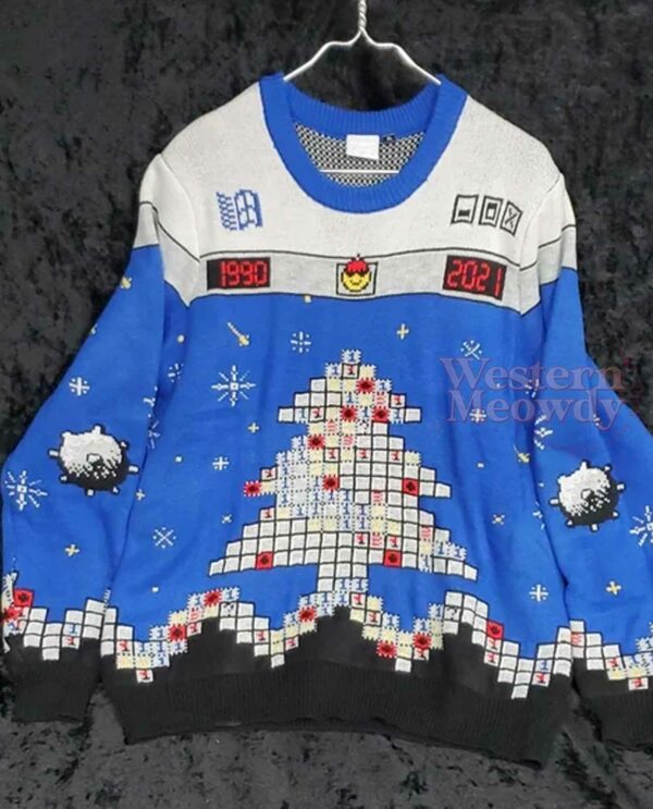Microsoft 2021 Minesweeper Ugly Christmas Sweatshirt