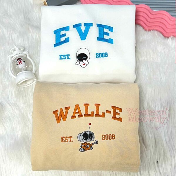 Wall-E Eve Est 2008 Couple Sweatshirt