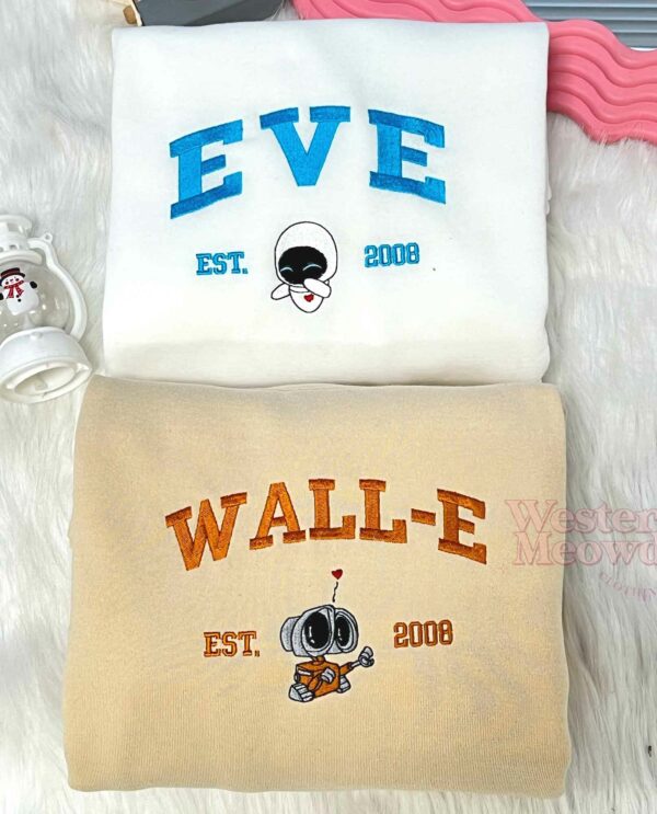 Wall-E Eve Est 2008 Couple Sweatshirt