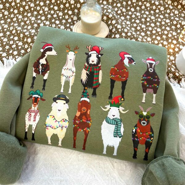 KID SIZE Goat Animal Holiday Christmas Sweatshirt