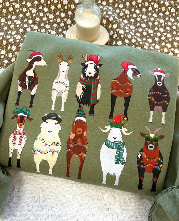 KID SIZE Goat Animal Holiday Christmas Sweatshirt